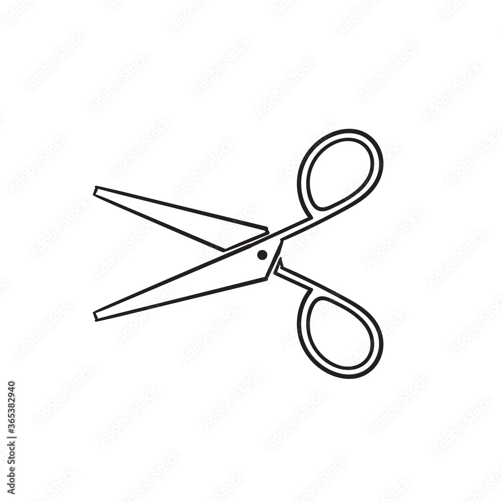hand drawn doodle scissors icon illustration vector isolated background hand drawn doodle scissors icon illustration vector isolated background