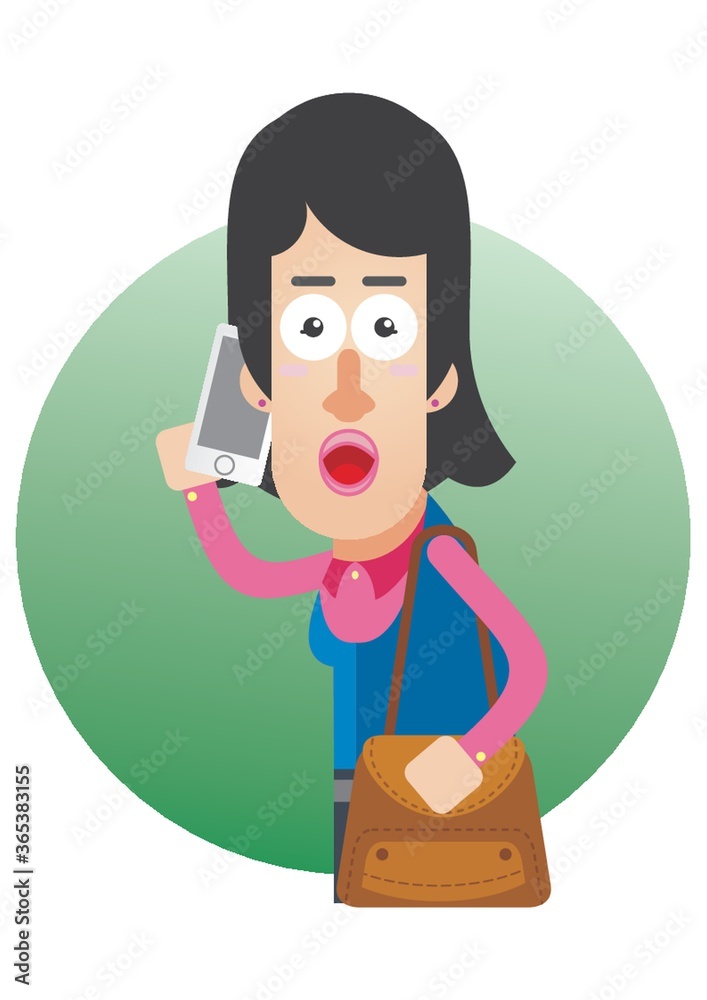 woman talking over the phone