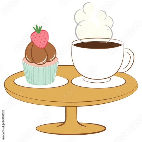 cup cake and coffee