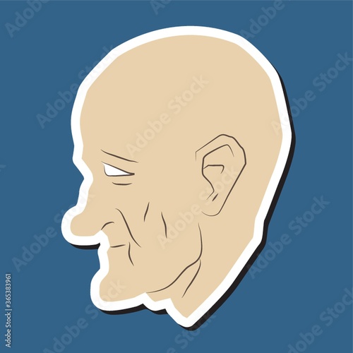 old man face