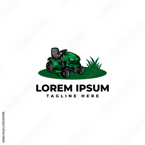 Lawn Mower Logo Vector Icon Illustration