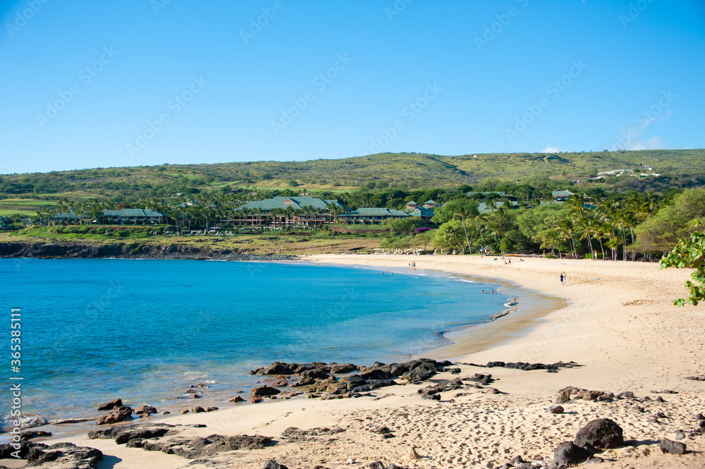 Manele Bay, Hulopoe Beach, The island of Lanai, Maui, Hawaii