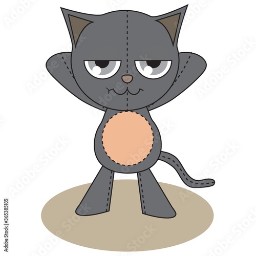 cat with raised hands