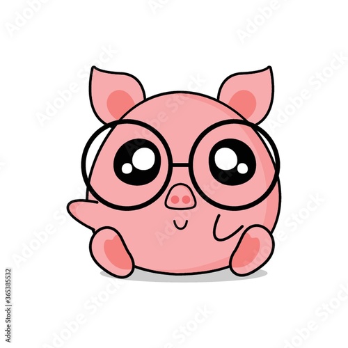pig with spectacles