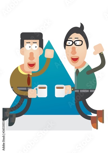 men having coffee together
