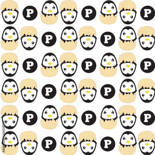 penguin face pattern