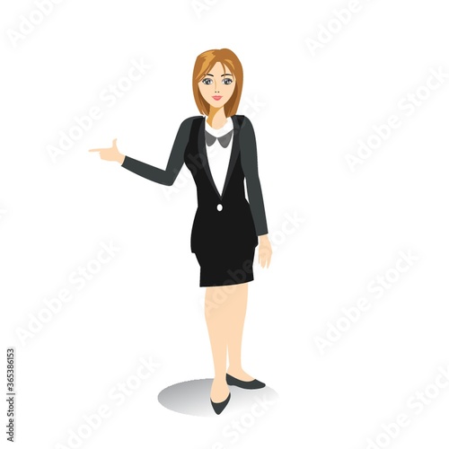 businesswoman explaining