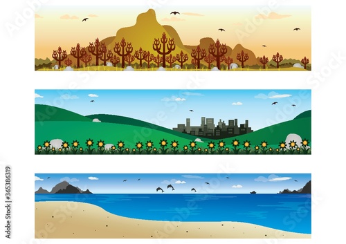 collection of various landscapes