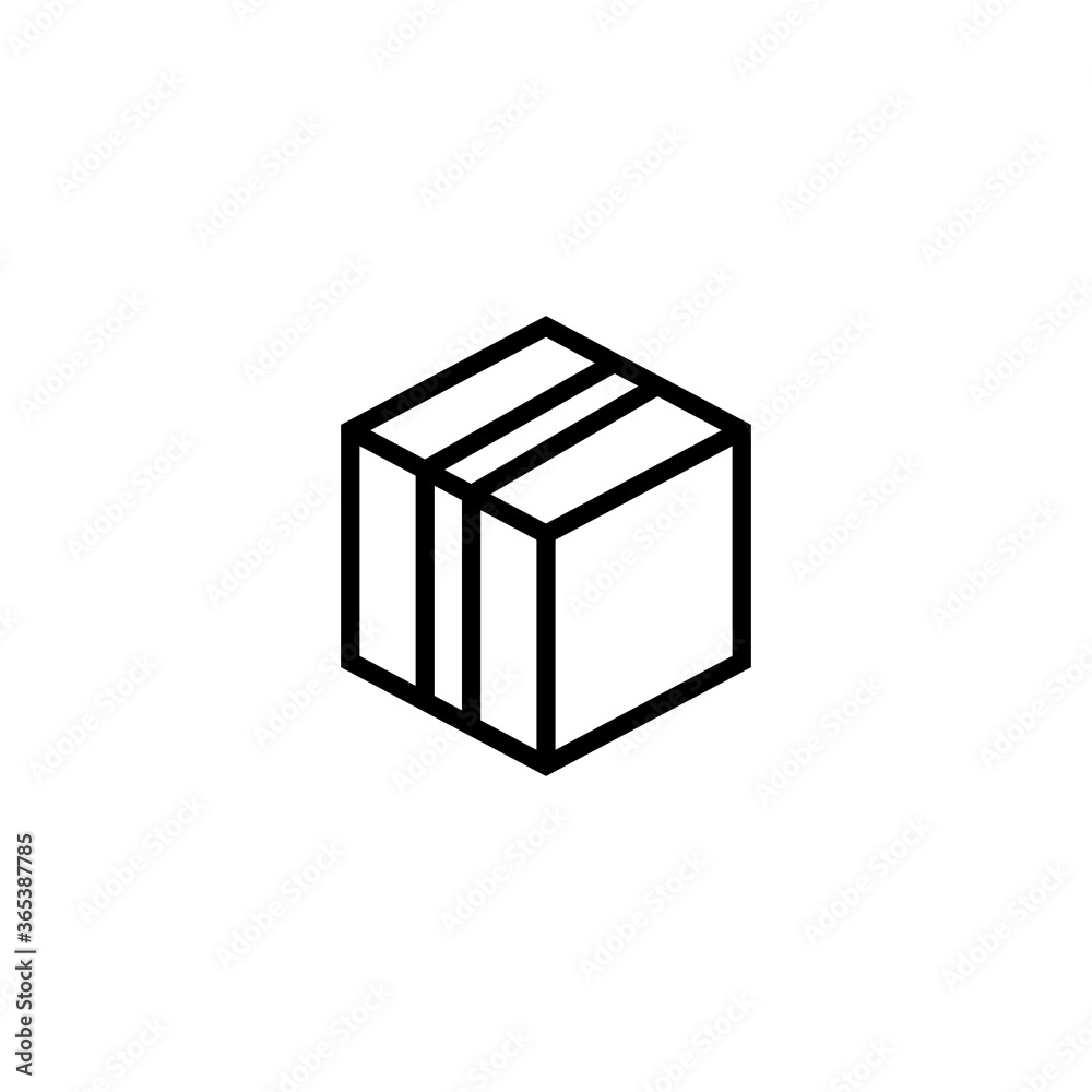 Product vector icon in black line style icon, style isolated on white background Product vector icon in black line style icon, style isolated on white background