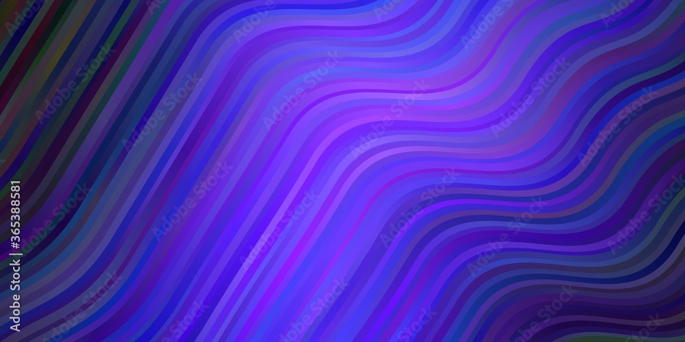 Fototapeta premium Dark BLUE vector template with lines. Gradient illustration in simple style with bows. Best design for your posters, banners.