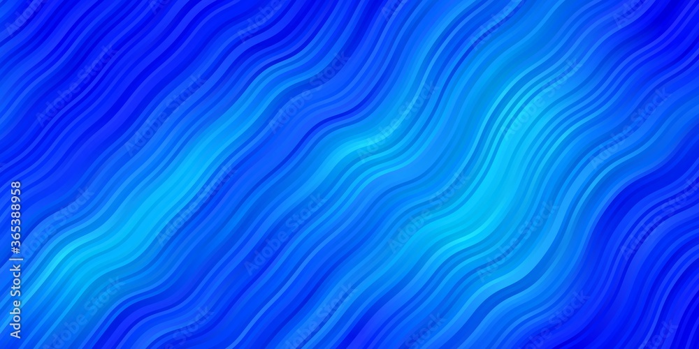 Light BLUE vector background with lines. Abstract illustration with gradient bows. Pattern for commercials, ads.