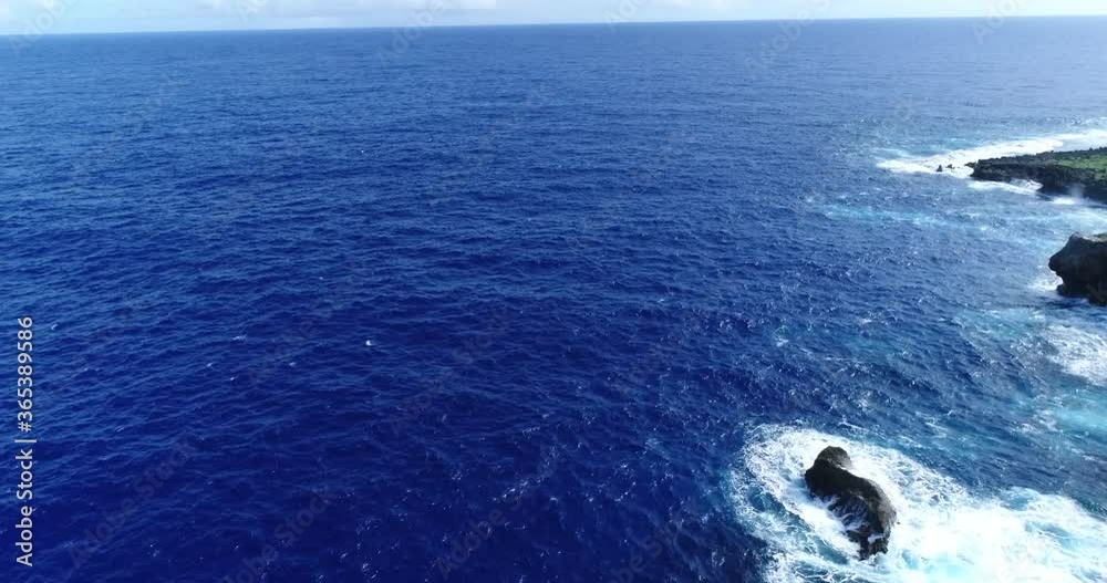 Bird view of Banjai cliff in Saipan