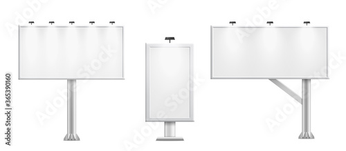 A set of realistic mockups and templates for urban banners, posters and billboard.