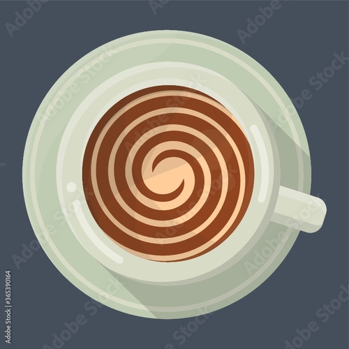latte with design in foam