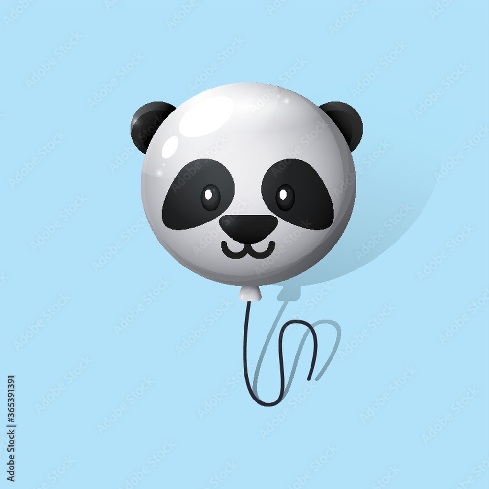 Fototapeta premium panda shape balloon