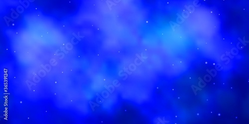 Light BLUE vector background with colorful stars. Blur decorative design in simple style with stars. Pattern for new year ad  booklets.