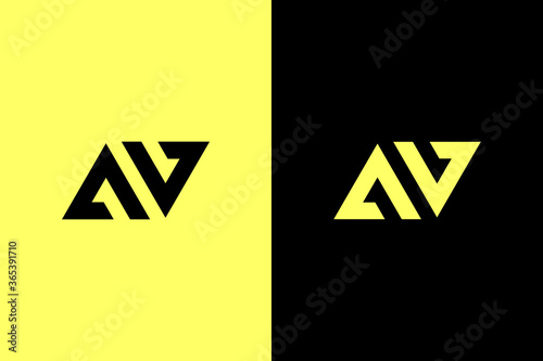 av letter logo template vector eps photo