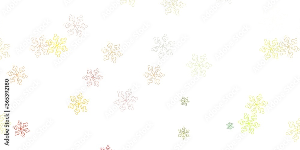 Light green, yellow vector natural layout with flowers. Light green, yellow vector natural layout with flowers.