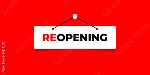 reopening sign symbol vector eps
