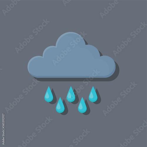 cloud and raindrops