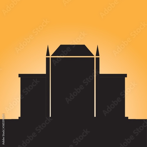 silhouette of building