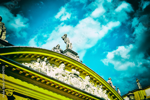 Orangerie Kassel and blue sky photo