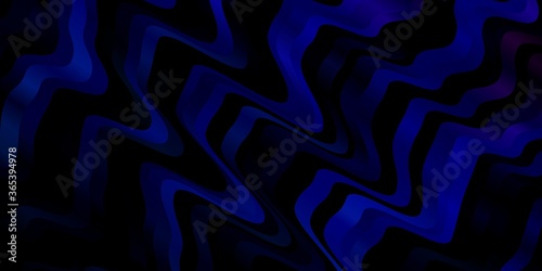 Dark Pink, Blue vector pattern with curves. Colorful illustration with curved lines. Design for your business promotion.