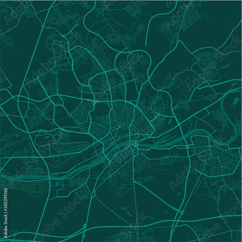 Vector map of Frankfurt. Street map art poster illustration.