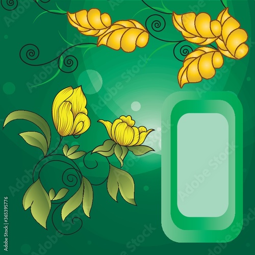 floral background with copyspace