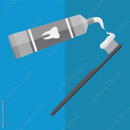 toothbrush with toothpaste