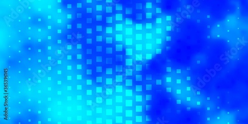 Light BLUE vector background with rectangles. Rectangles with colorful gradient on abstract background. Pattern for commercials, ads.