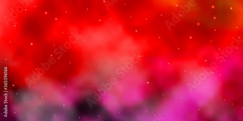 Dark Pink, Red vector texture with beautiful stars. Shining colorful illustration with small and big stars. Pattern for wrapping gifts.