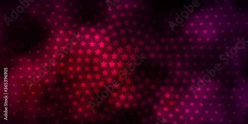 Dark Purple vector layout with bright stars. Blur decorative design in simple style with stars. Pattern for wrapping gifts.