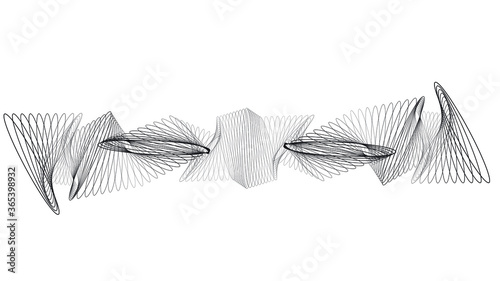 Circle lines in tunnel form. round logo . vector blend tool  pipe . tube design element