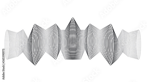 Circle lines in tunnel form. round logo . vector blend tool  pipe . tube design element