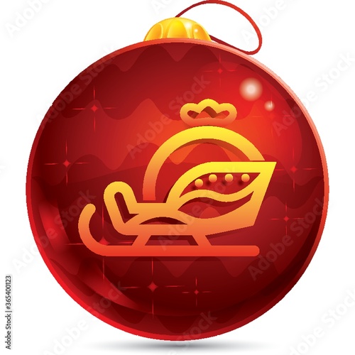 christmas sledge button