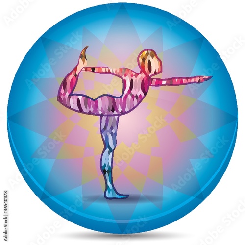 man practicing yoga in dancer pose