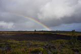Rainbow after the storm in Hawaii Volcanoes National Park on the Big Island.