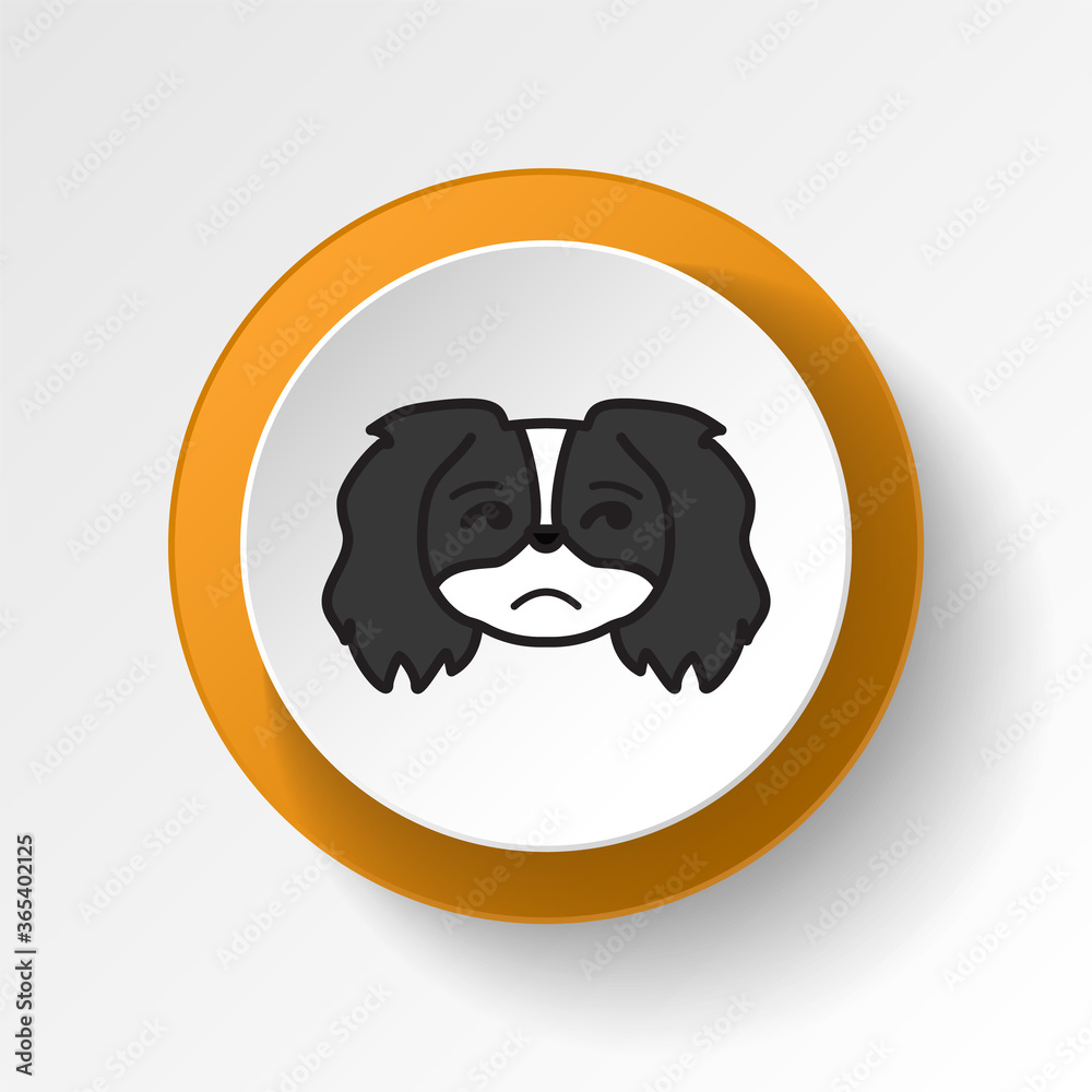 Fototapeta premium pekingese, emoji, insecure multicolored button icon. Signs and symbols icon can be used for web, logo, mobile app, UI, UX