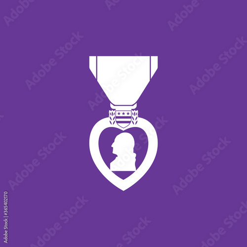 purple heart day vector