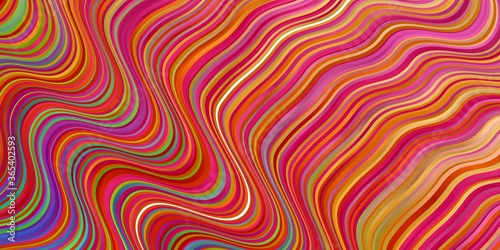Light Multicolor vector backdrop with curves. Abstract illustration with bandy gradient lines. Pattern for websites, landing pages.