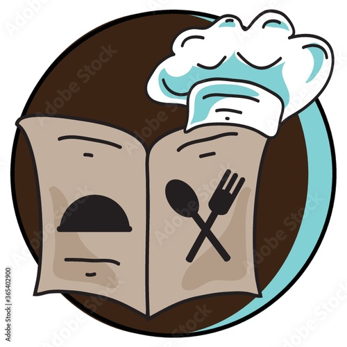 recipe book and  chef cap