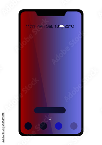 mobile phone with blank screen