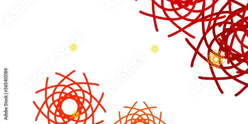 Light Orange vector pattern with abstract shapes.
