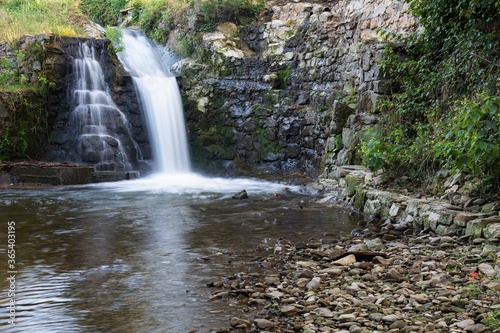 Water overflow near old mill.