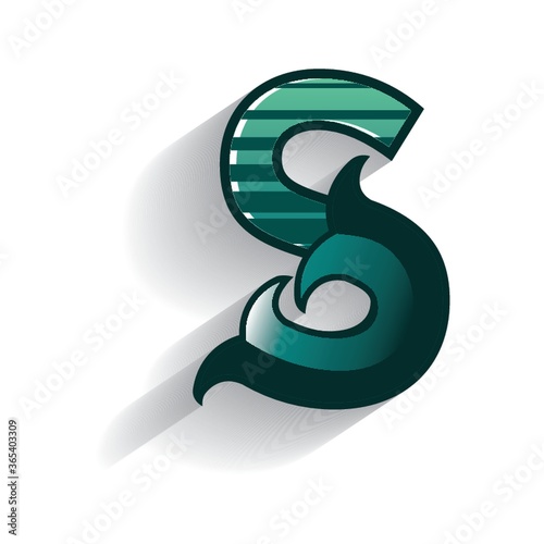 abstract design of alphabet s