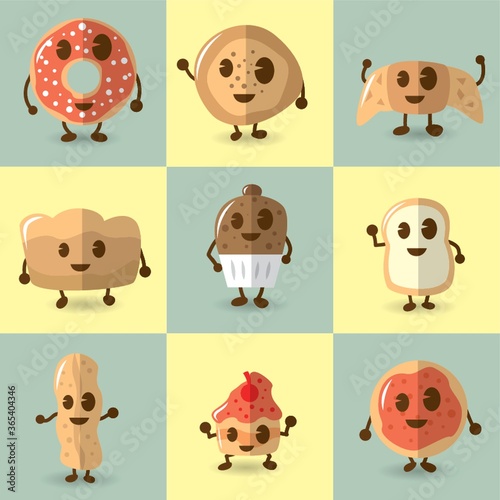 set of pastries