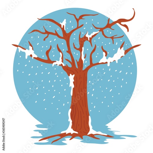 tree with snow