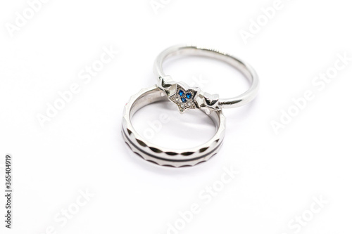 silver ring design with blue stone