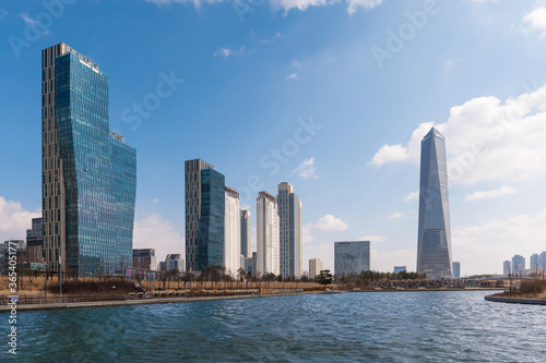 Cityscape view of modern office and business building in smart city at Korea. © ChomchoeiFoto